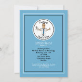 Doctor Medical Cartoon for He Blue Graduation 招待状 (正面)