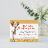 Doctor Medical Reminderカスタマイズ可能なカード金ゴールド ポストカード (スタンド正面)