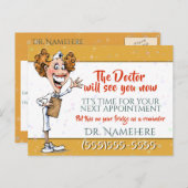 Doctor Medical Reminderカスタマイズ可能なカード金ゴールド ポストカード (正面/裏面)