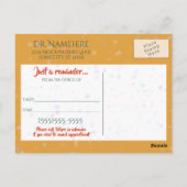 Doctor Medical Reminderカスタマイズ可能なカード金ゴールド ポストカード (裏面)