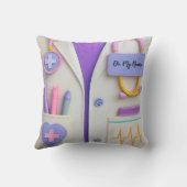 Doctor Mug Medical Themed Gift for Healthcare Prof クッション (裏面)