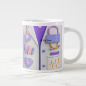 Doctor Mug Medical Themed Gift for Healthcare Prof ジャンボコーヒーマグカップ (右)