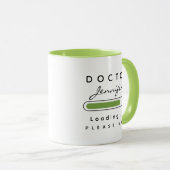 DOCTOR [Name]緑と白のロード マグカップ (正面右)