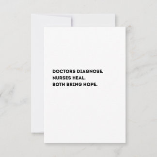 Doctor & Nurse Definition Card – Heartfelt  サンキューカード