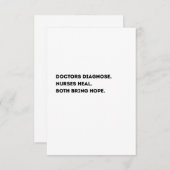 Doctor & Nurse Definition Card – Heartfelt サンキューカード (正面/裏面)