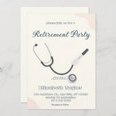 Doctor nurse retirement invitation 招待状 (正面/裏面)