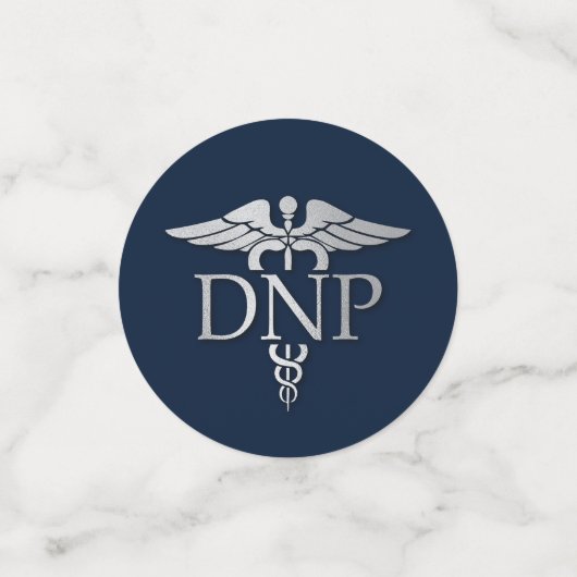 Doctor Nursing Practice Graduation NavyBlue Silver コンフェッティ (スモール正面)