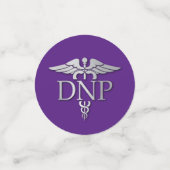 Doctor Nursing Practice Graduation Purple Silver コンフェッティ (スモール正面)