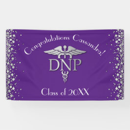 Doctor Nursing Practice Graduation Purple Silver 横断幕