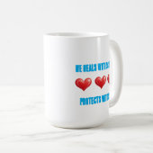 Doctor of Light – アンジェリックヒーラーTシャツデザイン コーヒーマグカップ (正面右)