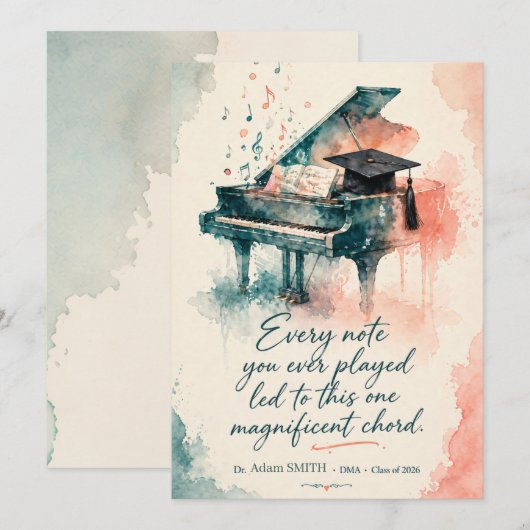 Doctor of Musical Arts Graduation Custom シーズンカード (正面/裏面)