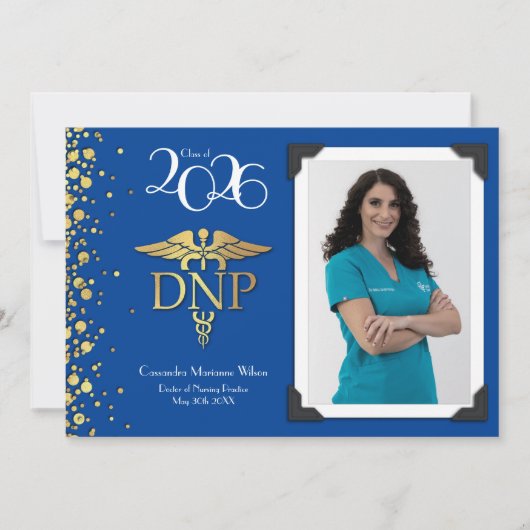 Doctor of Nursing Practice Graduation Announcement 招待状 (正面)