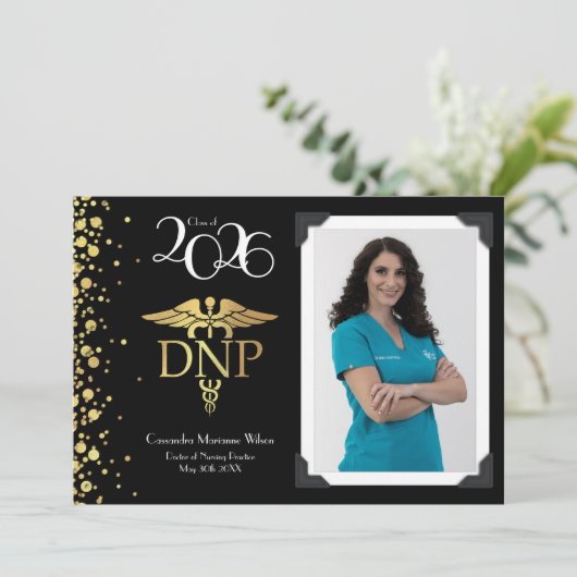 Doctor of Nursing Practice Graduation Announcement 招待状 (スタンド正面)