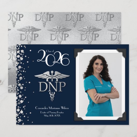 Doctor of Nursing Practice Graduation Announcement 招待状 (正面/裏面)