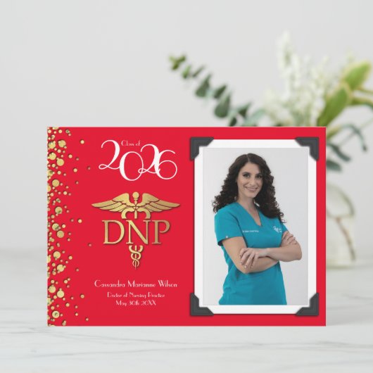 Doctor of Nursing Practice Graduation Announcement 招待状 (スタンド正面)