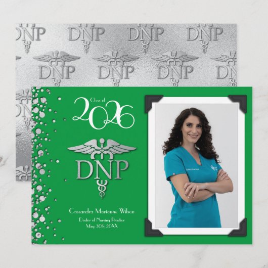 Doctor of Nursing Practice Graduation Announcement 招待状 (正面/裏面)