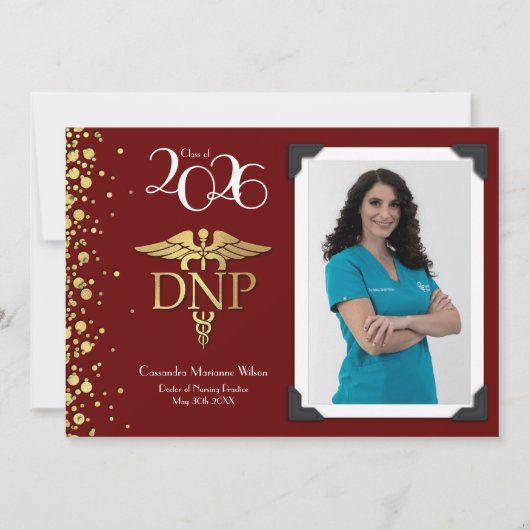 Doctor of Nursing Practice Graduation Announcement 招待状 (正面)