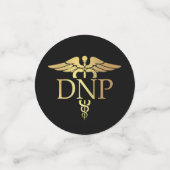 Doctor of Nursing Practice Graduation Black Gold コンフェッティ (スモール正面)