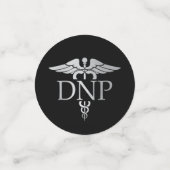 Doctor of Nursing Practice Graduation Black Silver コンフェッティ (スモール正面)