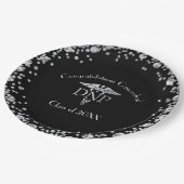 Doctor of Nursing Practice Graduation Black Silver ペーパープレート (アングル)