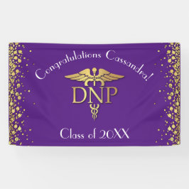 Doctor of Nursing Practice Graduation Purple Gold 横断幕