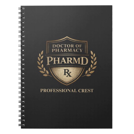 Doctor of Pharmacy Professional Crest ノートブック (正面)