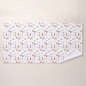 Doctor Officeのパターン（の模様が）ある機器 バスタオル (バスタオル)