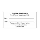 Doctor Officeの次のアポイントメントのアラーム セルフインキングスタンプ (デザイン)