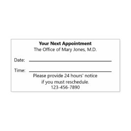 Doctor Officeの次のアポイントメントのアラーム セルフインキングスタンプ