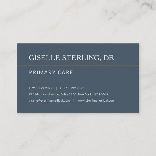 Doctor Office Blue Appointment Reminder 名刺 (正面)