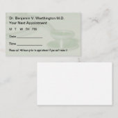 Doctor Office Patient Appointment Cards 予約カード (正面/裏面)