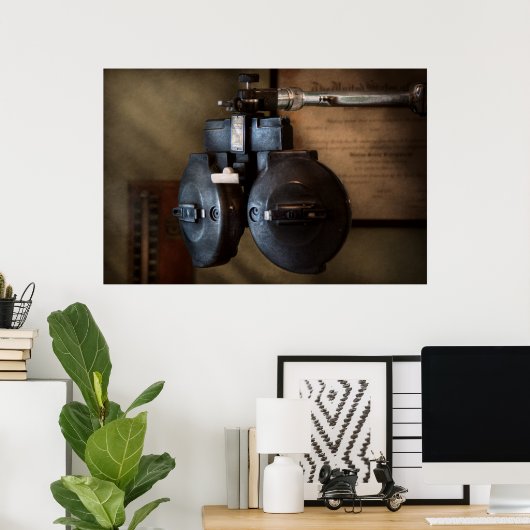 Doctor - Optometry - An old phoropter ポスター (ホームオフィス)