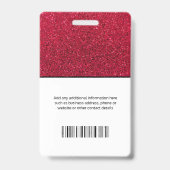 Doctor Photo Logoタイポグラフィバーコード赤い名前ID バッジ (裏面)