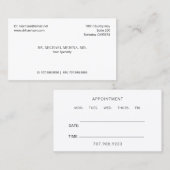 Doctor Physician Appointment Reminder And  名刺 (正面/裏面)