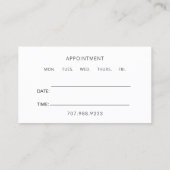 Doctor Physician Appointment Reminder And  名刺 (裏面)