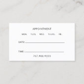 Doctor Physician Logo Appointment Reminder And  名刺 (裏面)