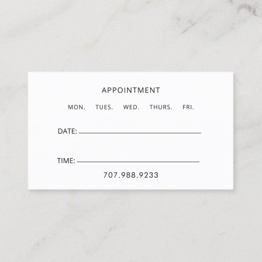 Doctor Physician Logo Appointment Reminder And  名刺 (裏面)