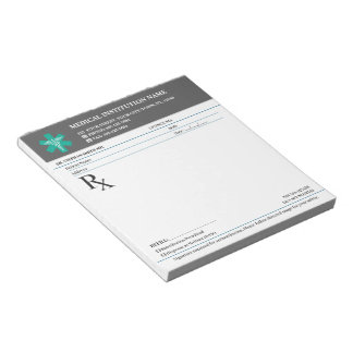 Doctor Prescription Medical RX Pad – Charcoal Grey ノートパッド