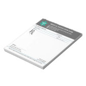 Doctor Prescription Medical RX Pad – Charcoal Grey ノートパッド (回転)