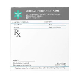 Doctor Prescription Medical RX Pad – Charcoal Grey ノートパッド