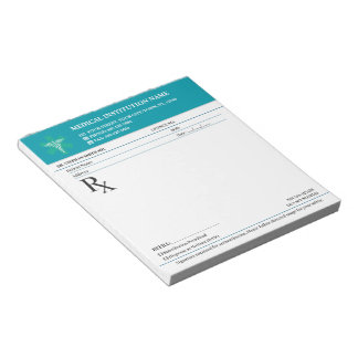 Doctor Prescription Medical RX Pad – Medical Teal ノートパッド