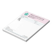 Doctor Prescription Medical RX Pad – Security Rose ノートパッド (回転)