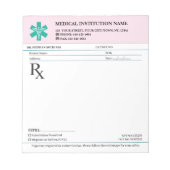 Doctor Prescription Medical RX Pad – Security Rose ノートパッド (正面)