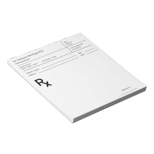 Doctor Prescription Notepad – Editable Doctor RX ノートパッド (アングル)