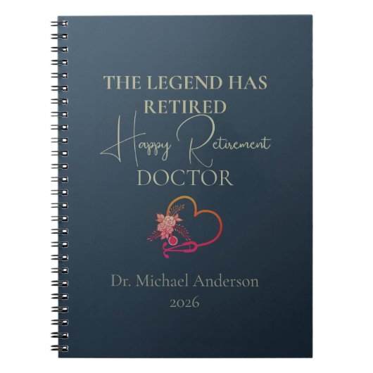 Doctor Retirement Gift The Legend Has Retired ノートブック (正面)