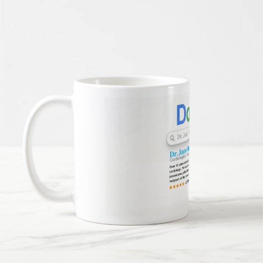Doctor Search Style Custom Name Mug – Personalized コーヒーマグカップ (左)