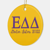 Doctor Sisters EDD金ゴールドと紫のw名 セラミックオーナメント (左)