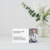 Doctor Smiling in Lab Coat 名刺 (スタンド正面)