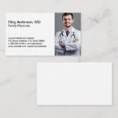 Doctor Smiling in Lab Coat 名刺 (正面/裏面)