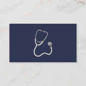 Doctor Stethoscope Blue 名刺 (裏面)